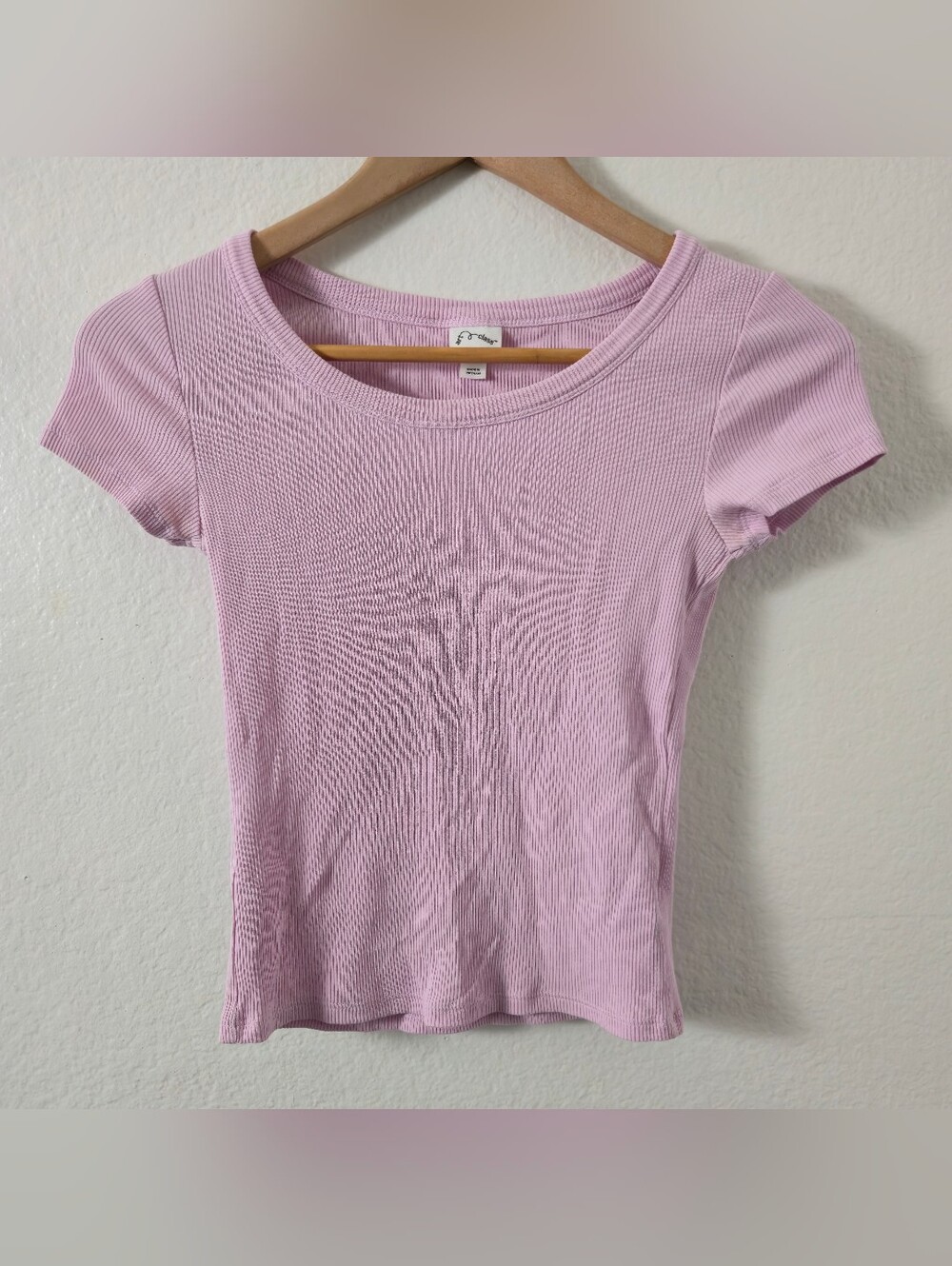 Art Class Ribbed Pink Short Sleeve T-shirt